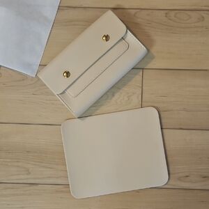 Elegant Cream Cord Bag with Mouse Pad